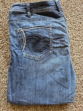 Silvers Classic Blue Women's Jeans with Embroidered Back Pocket